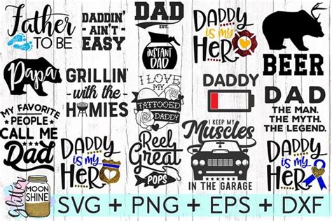 Dad Life Bundle Of 16 SVG DXF PNG EPS Cutting Files (69392) | SVGs