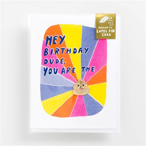 This can be done via netbanking or through atm. Hey Birthday Dude Lapel Pin Card - Yellow Owl Workshop