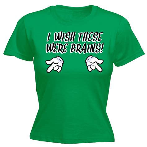 I Wish These Were Brains Womens T Shirt Tee Naughty Adult Funny Mothers Day T Ebay