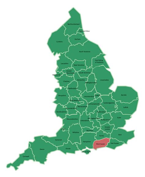 Map Sussex England