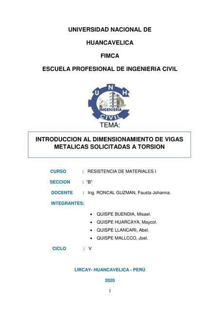 Dimensionamiento De Vigas Metalicas Solicitadas A Torsion Hot Sex Picture