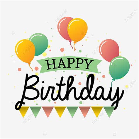 Happy Birthday Design Vector Typography With Balloons Anniversary