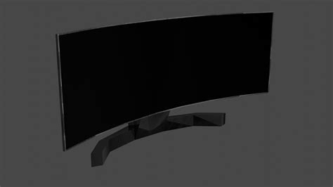 3d Model 42 Inch Curved Monitor Vr Ar Low Poly Cgtrader
