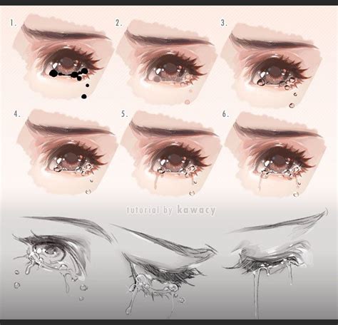 How To Draw Tears Digital Art At How To Draw