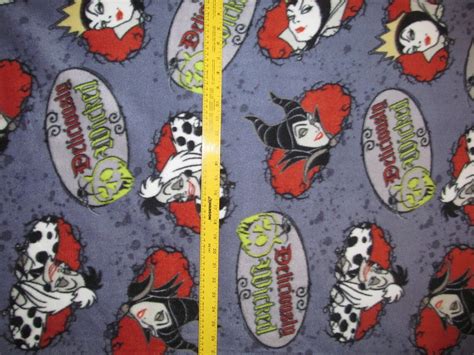 Disney Villains Fleece Fabric Bty Rare Vhtf Etsy