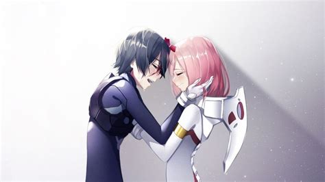hiro zero two darling in the franxx zero two anime couple kiss