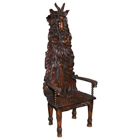 Baphomet Chair Carved By Aleister Crowley Aleister Crowley Occult