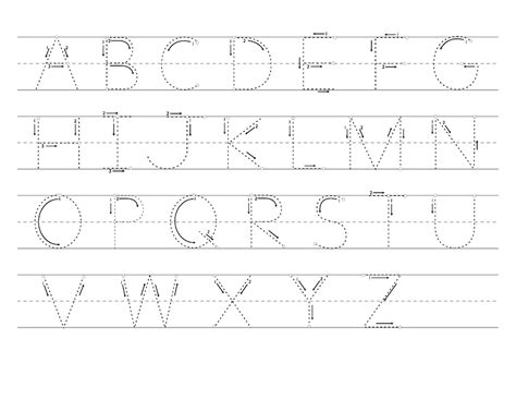 alphabet writing practice printable learning printable