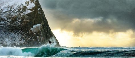 Unstad Arctic Surf Is Located 689 Degrees North In The Archipelago Of