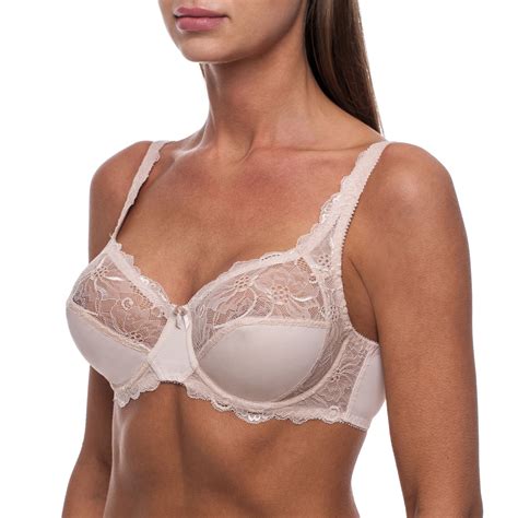 Sheer Lace Full Support Bra Comfort Minimiser Plus Size Full Cup
