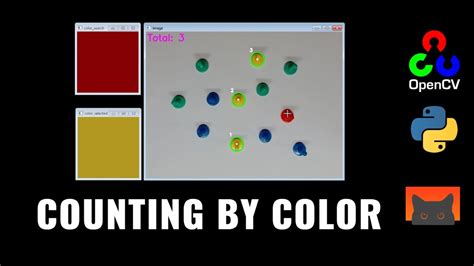 Object Counting By Color Opencv Youtube