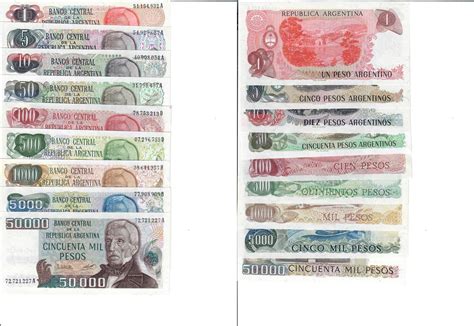 Argentinien 1 Bis 50000 Pesos Od1976 1983 Banknote Geldscheine 1 5