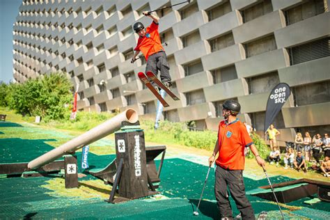 Skiers Battle It Out In Summer Contest On Denmarks Dry Ski Slope Power Plant