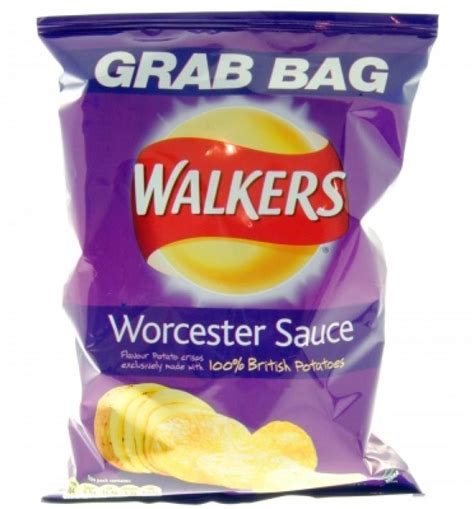 Walkers Grab Bag Worcester Sauce Flavour Crisps 50g Approved Food