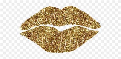 Gold Lips Png For Transparent Png Gold Glitter Kiss Png Gold