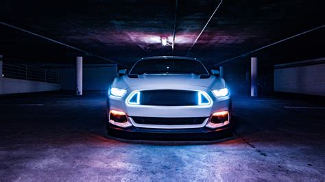 Ford Mustang Neon Lights 5k Hd Wallpapers Hd Wallpapers