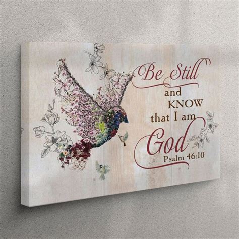 Be Still And Know That I Am God Psalm 4610 Sparrow Bible Verse Wall Art