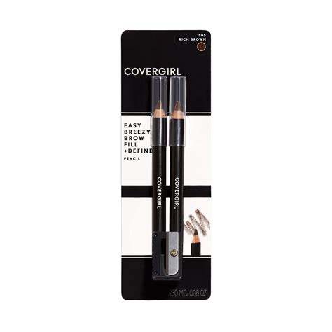 Buy Covergirl Easy Breezy Brow Fill Define Pencils 2 Count Rich