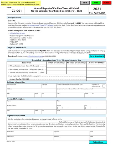 Form Cl 001 2021 Fill Out Sign Online And Download Fillable Pdf