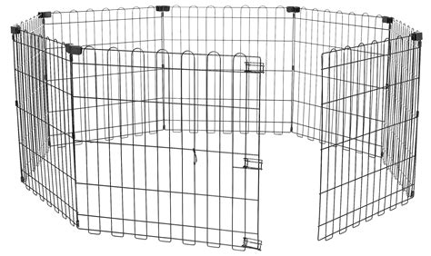 Amazon Basics Foldable Metal Exercise Pet Play Pen For Dogs Fence Pen
