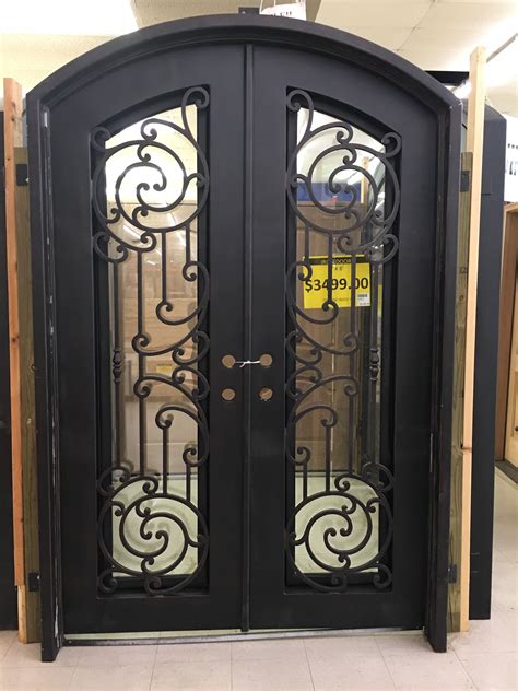 Wrought Iron Double Entry Door Double Entry Doors Entry Doors Wrought