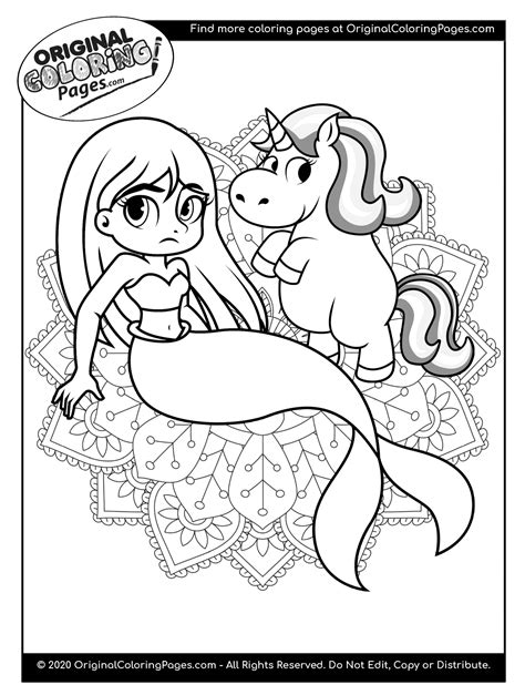 Mermaids and Unicorns Coloring Pages | Coloring Pages - Original