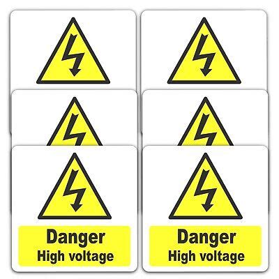 X Danger High Voltage Stickers Electrical Warning Health And Safety