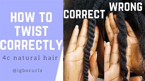 How To Twist Natural Hair Properly For Twist Outs Youtube