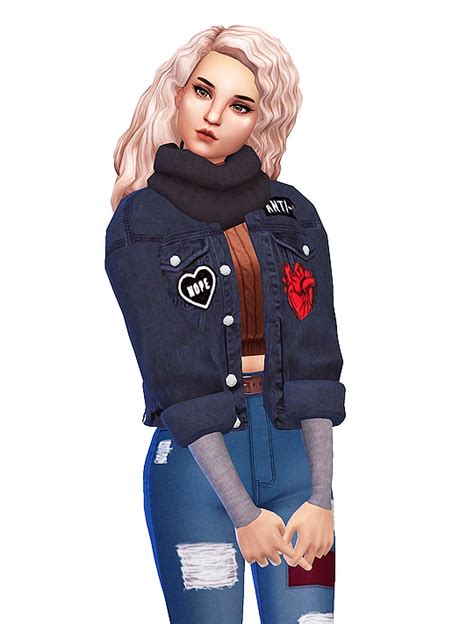 Manueapinny Sims 4 Clothing Jean Jacket Accessories Sims 4