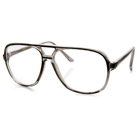 men s 1980 s retro translucent square aviator glasses zerouv