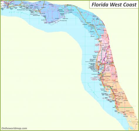 Map Of Florida West Coast Printable Maps Printable Map Of The United