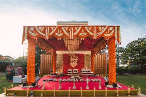 Photo Of South Indian Mandap Indian Wedding Decorations Wedding Stage Decorations Mandap Design