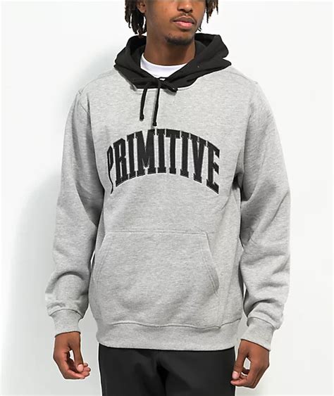 Primitive Systems Black And Grey Hoodie