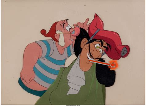 Peter Pan Captain Hook And Mr Smee Production Cel Setup Walt Disney