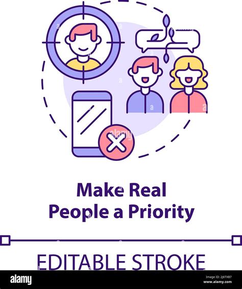 Make Real People Priority Concept Icon Stock Vector Image And Art Alamy