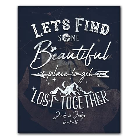 Lost Together Personalized Sign Personalized Signs Dark