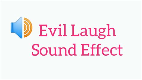 Evil Laugh Sound Effect Non Copyright Youtube