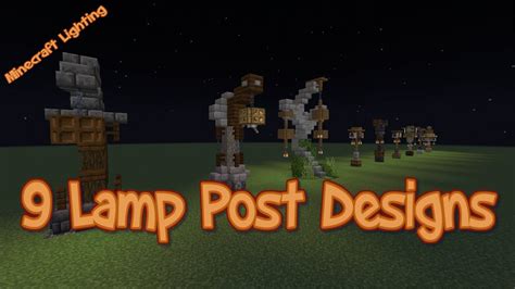Minecraft 9 Medieval Lamp Post Designs Build Ideas Youtube