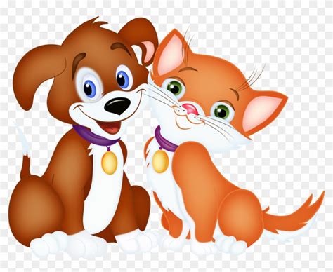 Dog Cat Kitten Puppy Clip Art Animated Dog And Cat Png Free