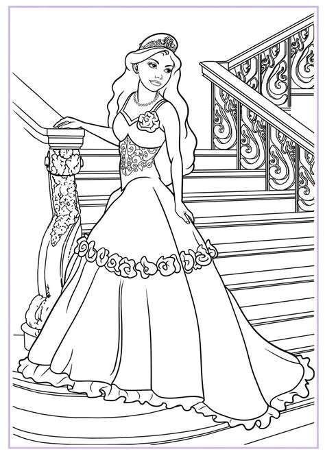 Princess Outline Drawing
