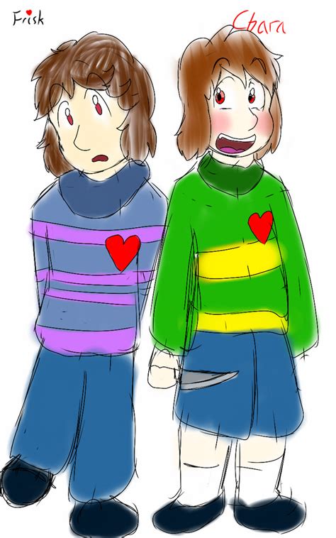 Frisk And Chara By Kit The Wolfy On Deviantart