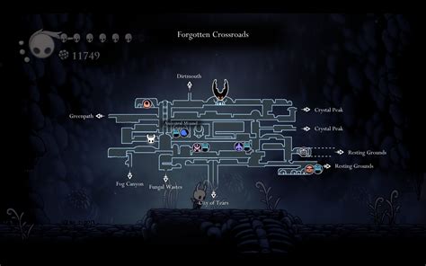 Fog Canyon Hollow Knight Greenpath Map