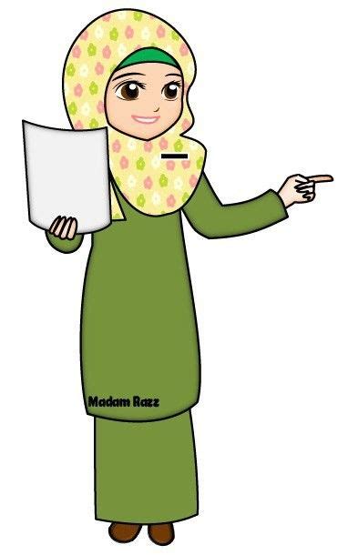 Cikgu Razz Teacher Cartoon Anime Muslim Graduation Cartoon