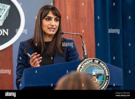 Deputy Pentagon Press Secretary Sabrina Singh Speaks During An On