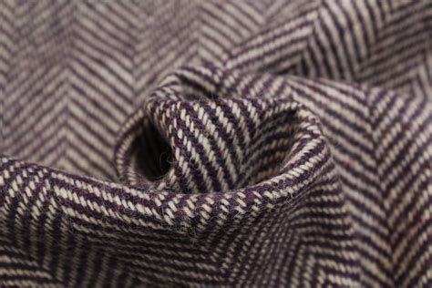 Pure New Wool Large Herringbone Tweed Fabric Cz16 Ebay