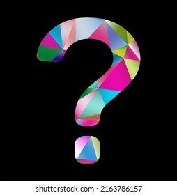 Colorful Question Mark On Black Background Stock Vector Royalty Free