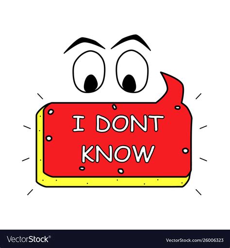 I Dont Know Icon Poster Color Element Logo Vector Image