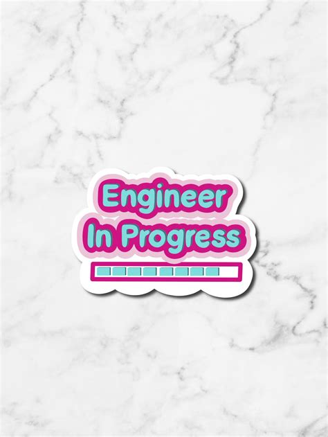 Engineer In Progress Sticker Engineering Sticker Women Etsy