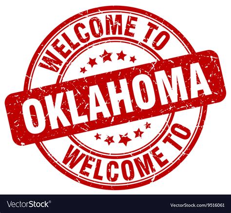 Welcome To Oklahoma Royalty Free Vector Image Vectorstock