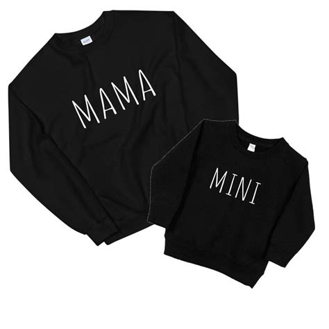Mama And Mini Sweatshirts Matching Mom And Daughter Outfits Matching Mom And Son Shirts